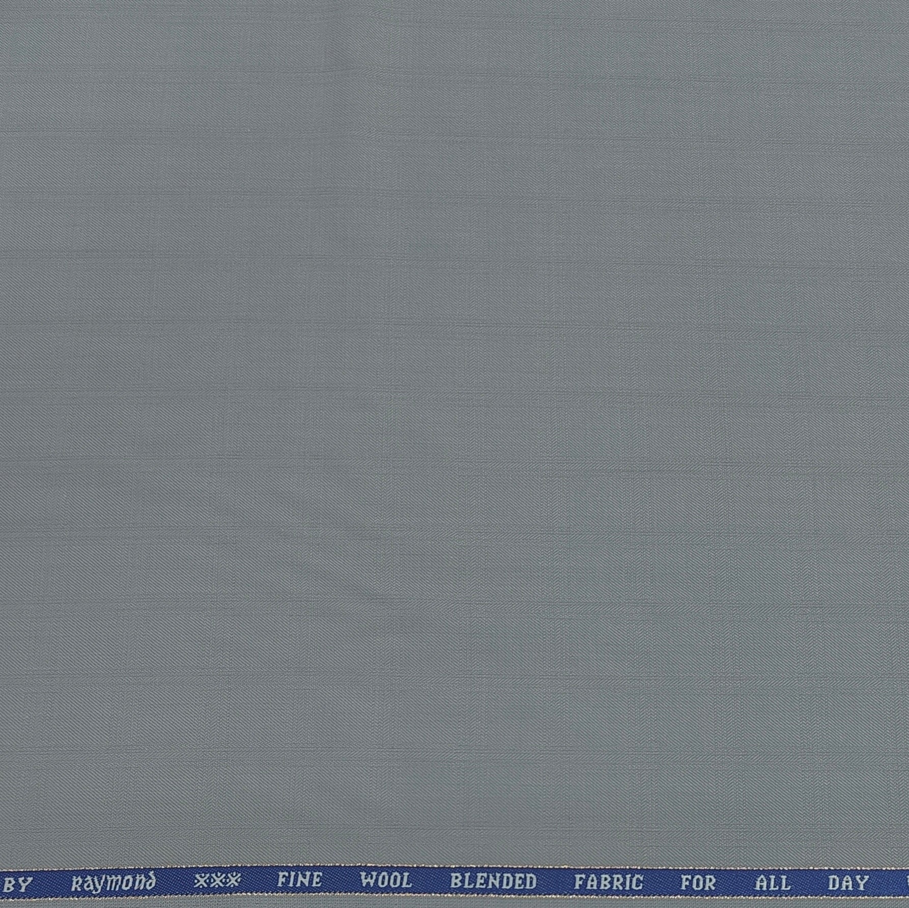 Trouser Fabric Raymond Super 100s Wool Blended Check Colour Light Grey